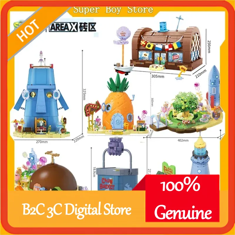 Kids Toys Box - Bloques de Construcción de Bob Esponja