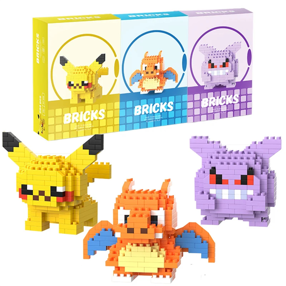 Lego Building Blocks - Bloques de Construcción Micro de Pokemon,