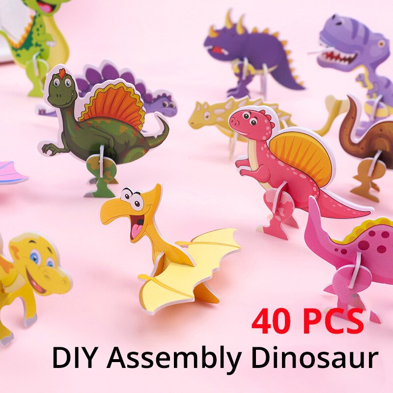 Kids Toys Dinosaur - 40 Piezas de Rompecabezas 3D de