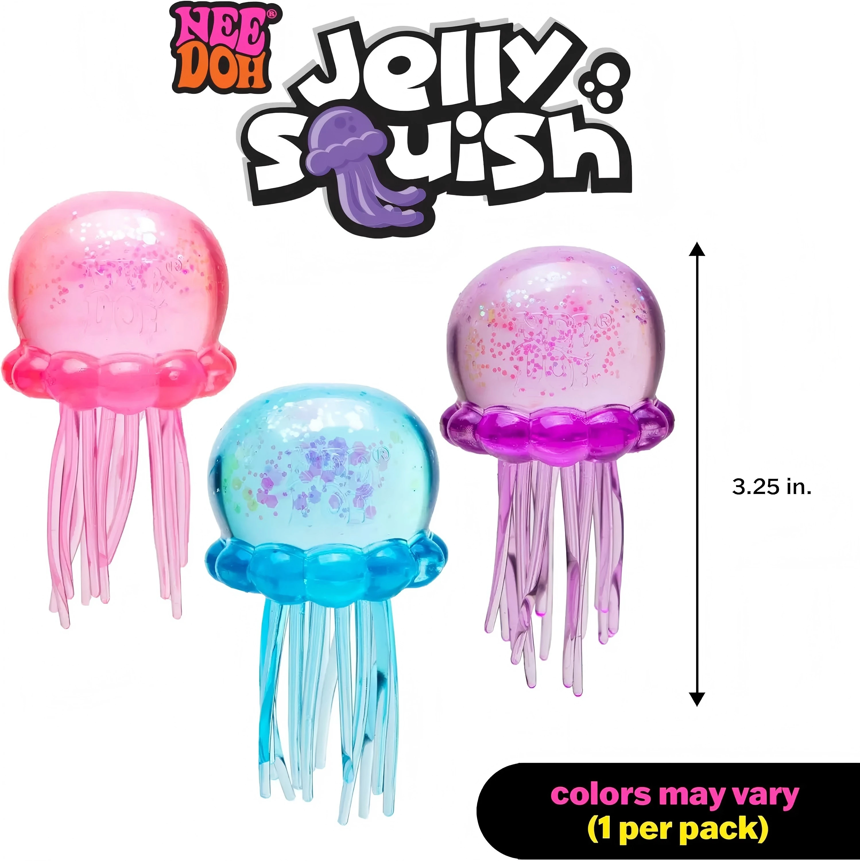 Needoh Fuzz Ball Jellyfish Squ - Kids Toys Box reseña y precio
