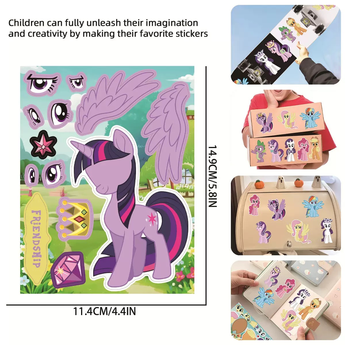 8/16PCS Pegatinas de My Little - Kids Toys Png reseña y precio
