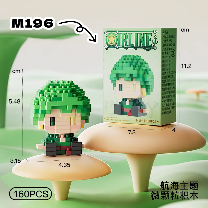 Figura de Anime 3D de ONE PIEC - Lego Building Blocks reseña y precio